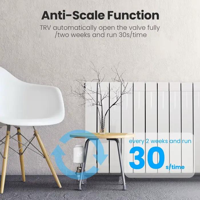AVATTO ZigBee Thermostat Radiateur Actuateur Intelligent TRV Vanne Thermostatique Contrôleur de Température Compatible Tuya Alexa Google Home
