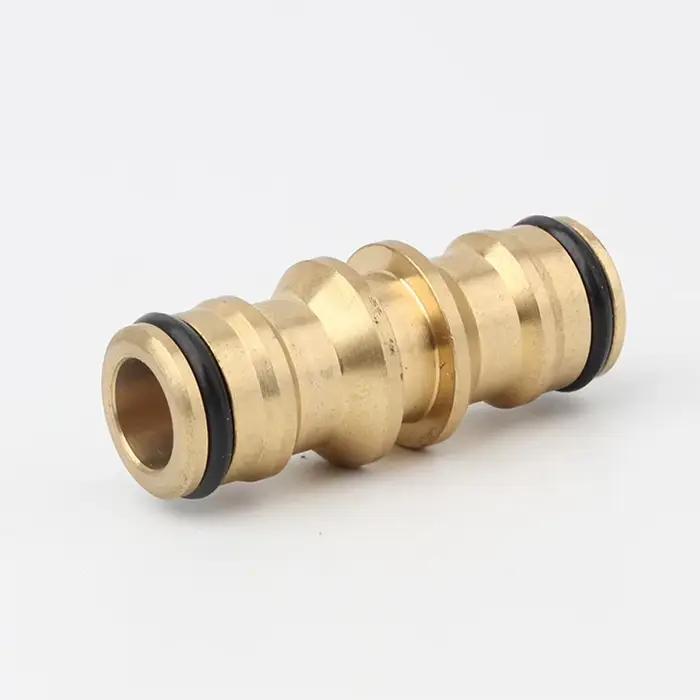 Connecteur de tuyau d'eau de jardin en laiton à 2 voies