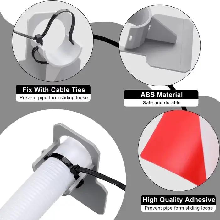 Support de tuyau de piscine 30-38 mm avec attache-câble