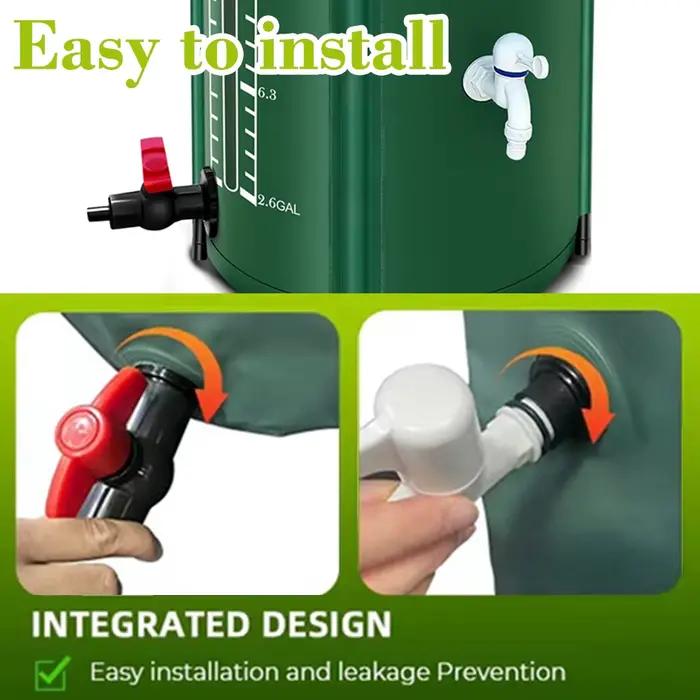 Système de collecte de pluie pliable en PVC
