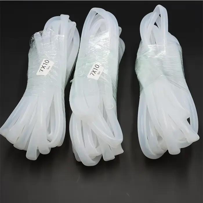 Tuyau en caoutchouc de Silicone Transparent de qualité alimentaire 2 3 4 5 6 7 8 9 10 12mm