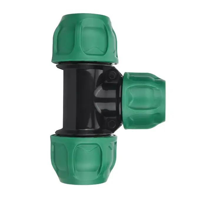 Système d'Irrigation Agricole Tuyau d'Eau Jardin Domestique Connecteur Rapide Coude Vannes à Trois Voies pour Tube PVC PE 20mm 25mm 32mm Occasions Spéciales Amélioration du Jardin