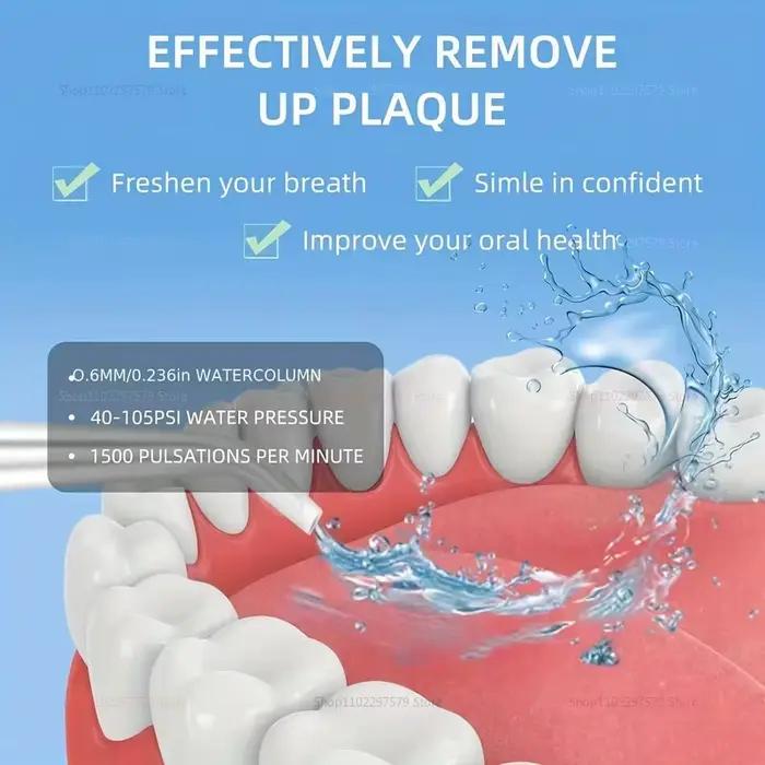 Irrigateur buccal électrique intelligent Portable, hydropulseur, 4 Jets, 3 Modes, Rechargeable, nettoyeur de dents dentaires