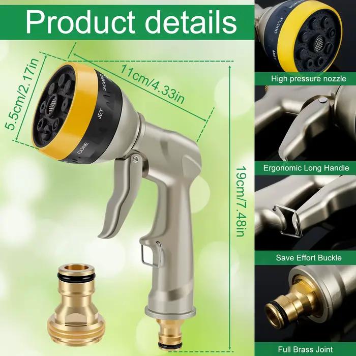 Pistolet d'arrosage avec 8 Modes réglables