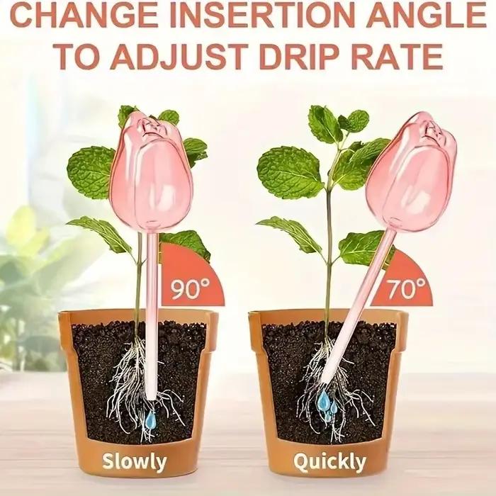 Boule d'arrosage automatique pour plantes de tulipes roses de jardin