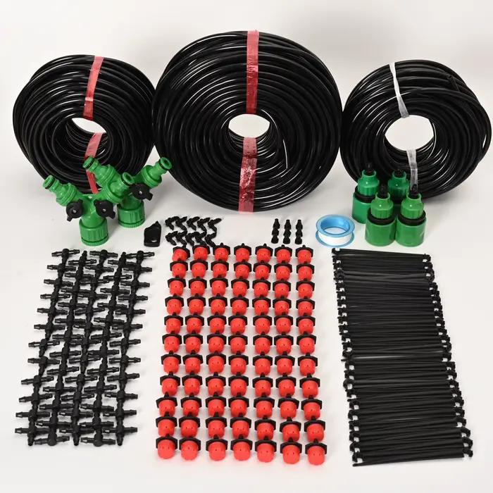 Système d'irrigation goutte à goutte 5M-60M Kit d'arrosage pour plantes avec minuterie réglable pour jardin et serre occasions spéciales