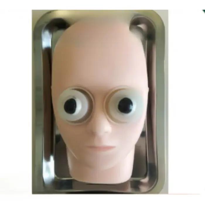 Modèle de simulation de tête pour la formation à la réparation capsulaire de la cataracte, simulateur oculaire pour la pratique de la chirurgie de la cataracte ophtalmique avec support