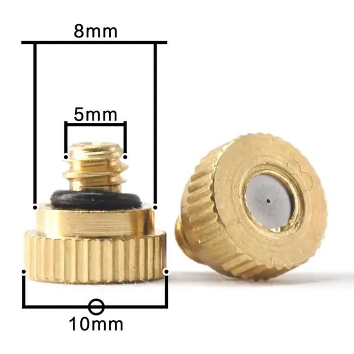 Buses de brumisation d'eau en laiton 17 pièces filetage 0.3Mm basse pression pour jardin