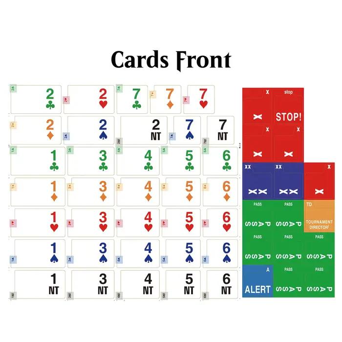 Bridge Partner – ensemble de 4 appareils d'enchère, boîte d'enchère de couleur bleu ciel, comprend des cartes de jeu en papier, en tournage officiel