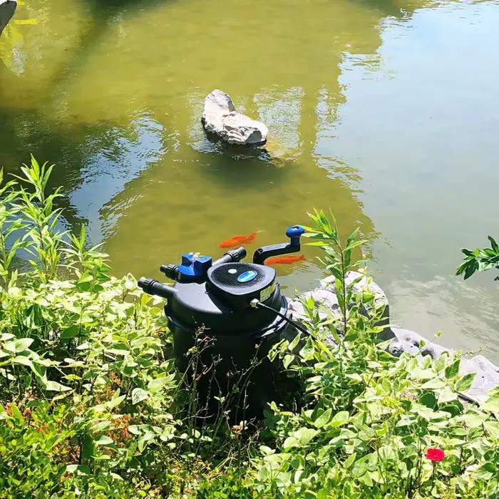 Système de filtration et de circulation d'eau pour bassin de jardin