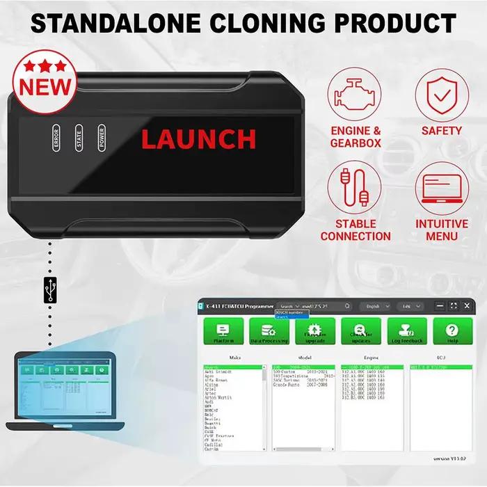 Programmeur ECU et TCU Launch X431 2026 – Prise en charge de la lecture et de l'écriture des ECU – Version PC autonome