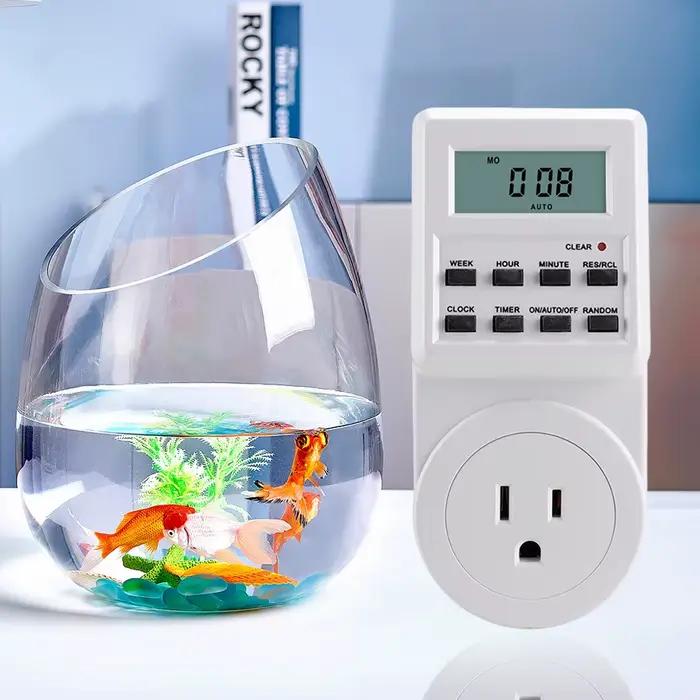 Minuterie numérique d'intérieur programmable pour lumière d'aquarium et lampe