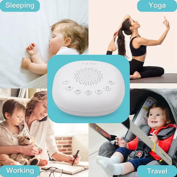 Machine à bruit blanc avec 24/20 sons apaisants, aide au sommeil pour bébés, enfants et adultes, veilleuse rechargeable, cadeaux pour nouveau-nés