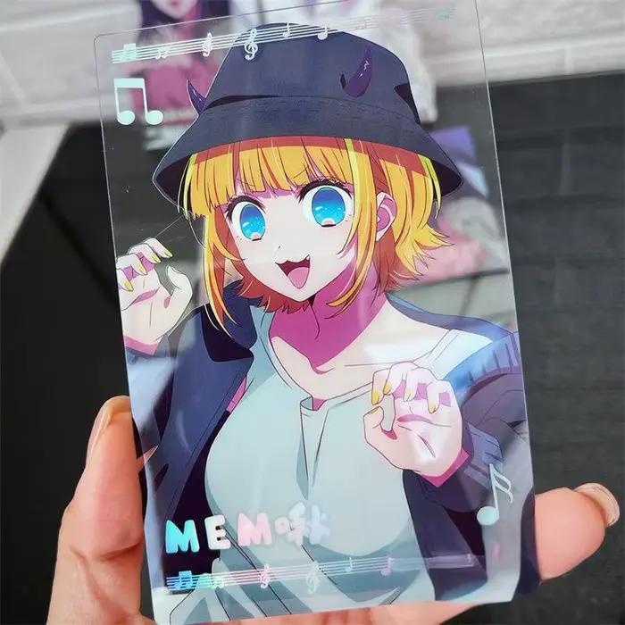 ‌ Anime OSHI NO KO carte PVC carte transparente Hoshino Ai Hoshino aigue-marine Hoshino Rubii mode bijoux cartes Photo TOUYA cadeau