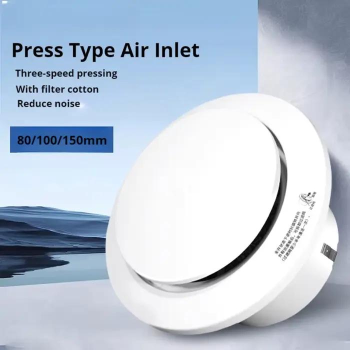 Entrée d'air de type presse circulaire, sortie d'échappement réglable, système d'air frais anti-poussière avec évents de sortie d'air de retour filtrés