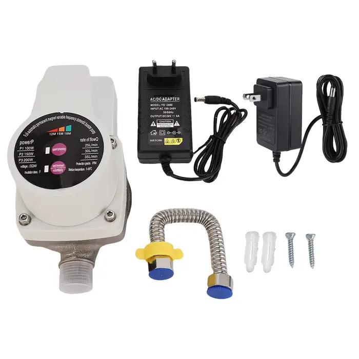 Pompe de surpression d'eau automatique silencieuse 3 vitesses moteur sans brosse