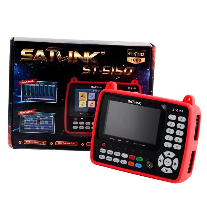 Détecteur de signal de télévision par satellite DVB-S2/T2/C COMBO Satlik ST-5150, compteur de signal numérique portable, détecteur de satellite H.265 HEVC MPEG-4