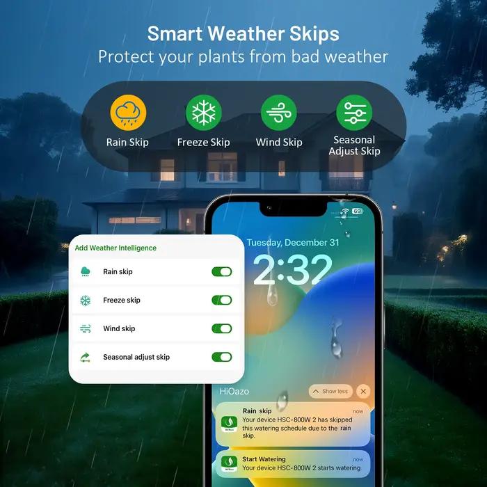 Contrôleur d'irrigation intelligent à 8 zones