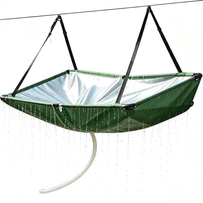 Collecteur d'eau de pluie pour jardin, tissu de récupération d'eau avec tuyau, filtre attrape-pluie pour pelouse, extérieur, jardin, balcon, camping