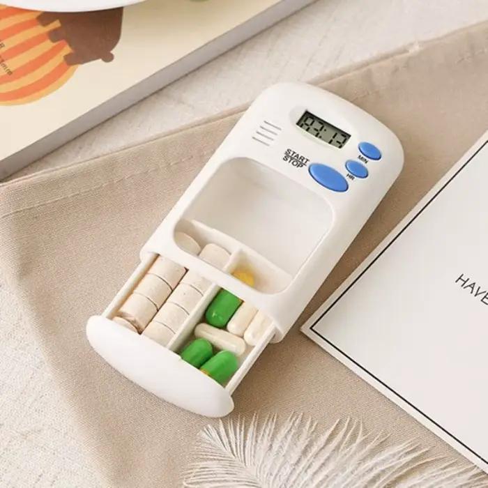 Mini pilule Portable rappel alarme de médicaments minuterie boîte électronique organisateur LED affichage étui à médicaments réveil rappel boîte à pilules