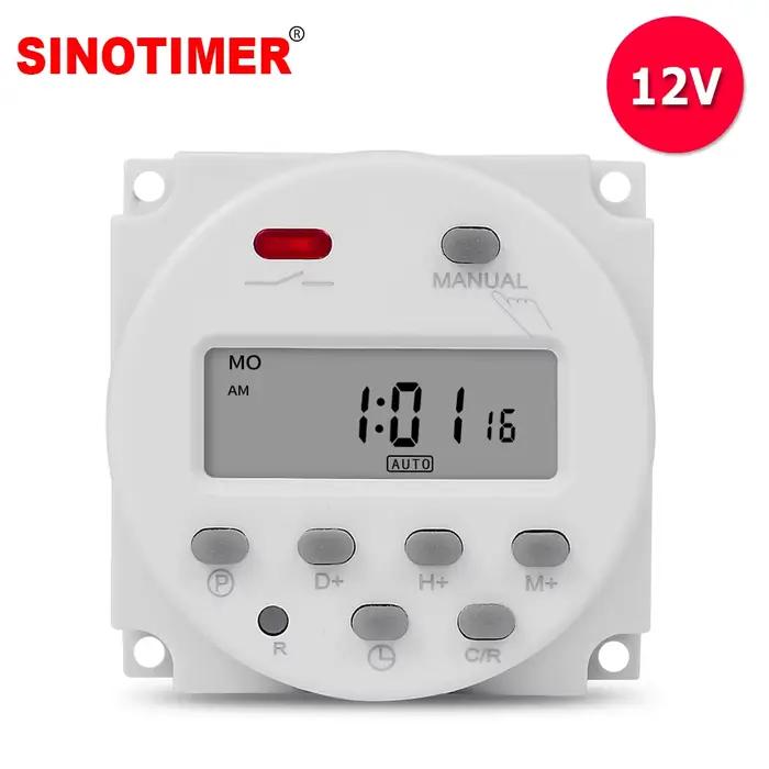Minuteur programmable hebdomadaire numérique 7 jours 12V AC/DC 220V AC