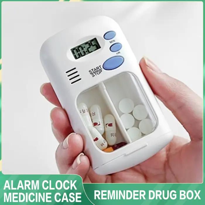 Mini pilule Portable rappel alarme de médicaments minuterie boîte électronique organisateur LED affichage étui à médicaments réveil rappel boîte à pilules