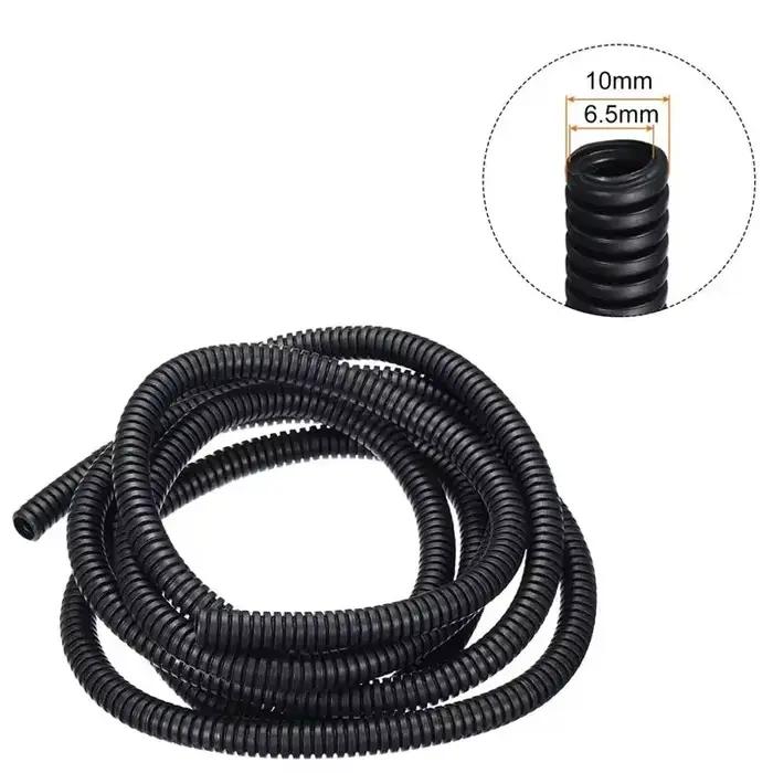 Diamètre extérieur 10/13/15/18/21/25/28 mm Longueur 1/3/6 m Conduit tressé en fil d'acier de type fendu Tuyau en polyéthylène Manchon noir