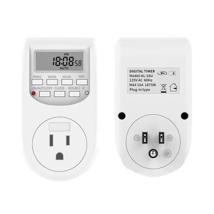 Minuteur numérique programmable EU/US/UK 1785W/2300W à économie d'énergie avec prise 10A/15A pour cuisine