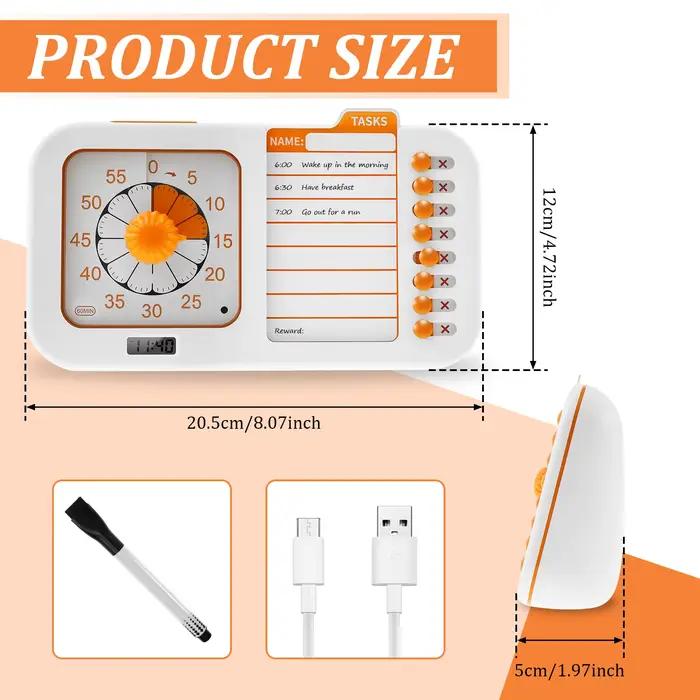Minuterie de travail visuelle en plastique ABS