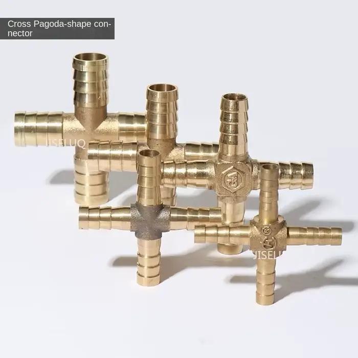 Adapteur en laiton pour système d'arrosage multiple connexions diamètres variés finitions colorées pour jardinateurs