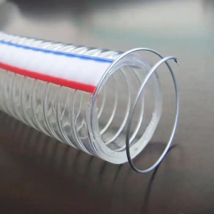 Tuyau de plomberie en PVC souple Transparent de haute qualité avec pompe à eau en fil d'acier Tube Flexible