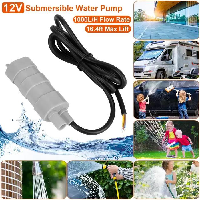 Pompe à eau Submersible 1000L/H DC 12V