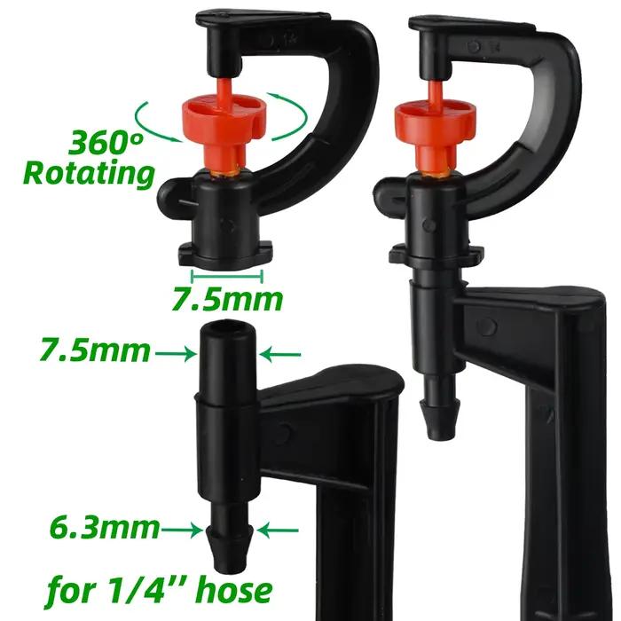 KESLA 5 pièces 360 ° Micro pulvérisateur rotatif d'irrigation