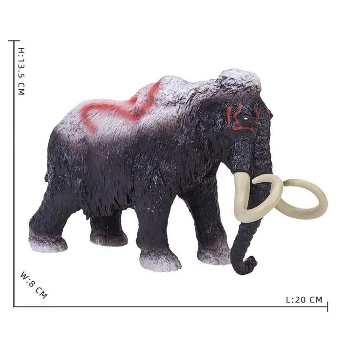 Collection de figurines d'action mammouth pour enfants, modèle laineux, rhinocéros, âge de la glace, dent de sabre, tigre dos, jouet pour enfants, cadeau de simulation