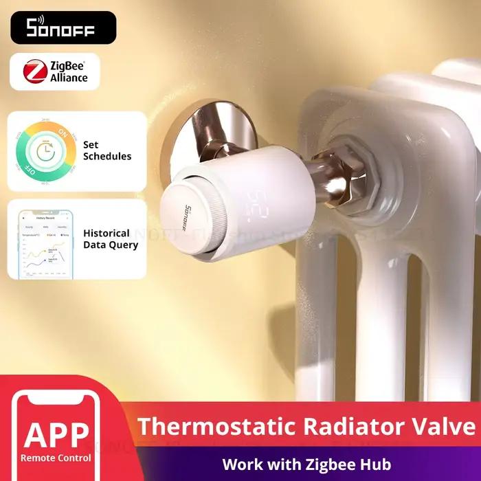 SONOFF TRVZB vanne de radiateur thermostatique intelligente TRV Zigbee Thermostat actionneur température chauffage contrôle prise en charge Alexa ZHA 2mqtt