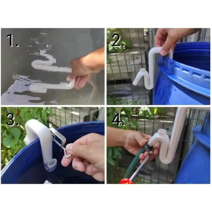 Kit de siphon de transfert pour baril de pluie
