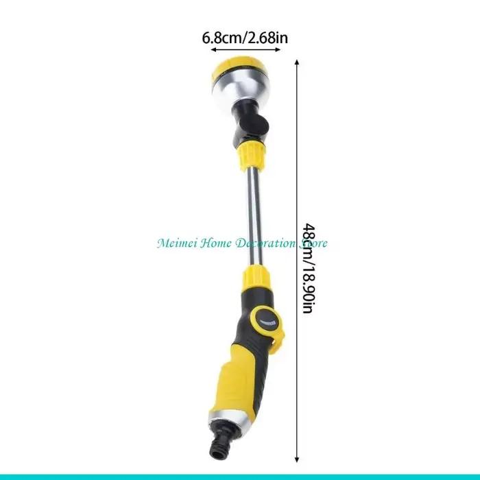Lance d'arrosage H7BF avec 5 adaptateurs de tuyau pour un contrôle facile du débit et une utilisation polyvalente en jardinage et nettoyageextérieur