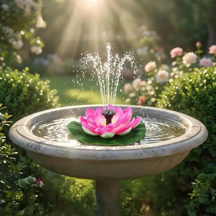 Fontaine solaire pour bain d'oiseaux
