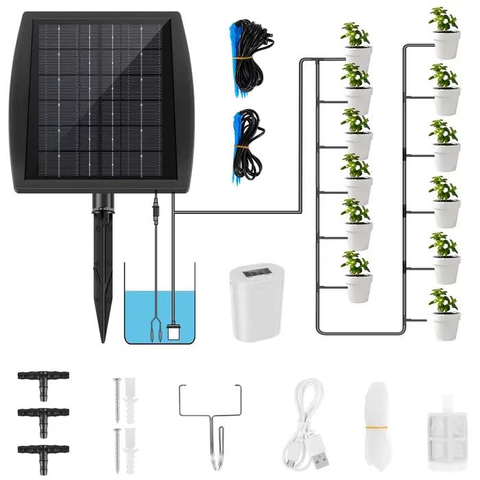 Kit d'Irrigation Solaire existent pour Plantes avec Modes de Synchronisation