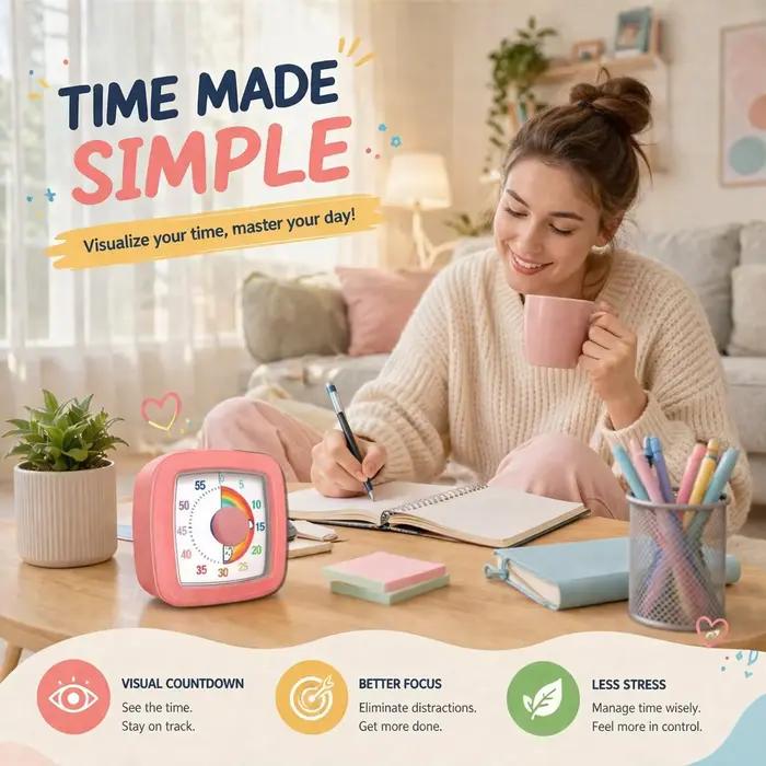 Minuteur visuel scolaire pour enfants avec veilleuse