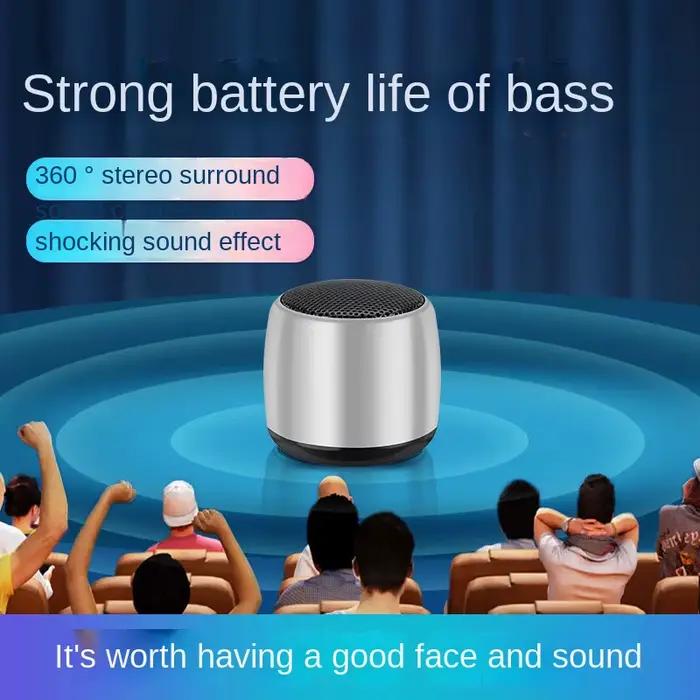 Petit haut-parleur Bluetooth sans fil, Mini caisson de basses pour téléphone Portable, Audio Portable d'extérieur, grand haut-parleur sonore