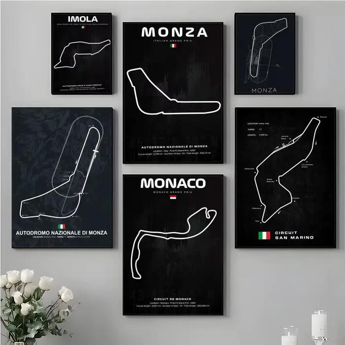 Affiche de course de f1, affiche de qualité supérieure pour la maison, le bar, le café, décoration murale et article cadeau