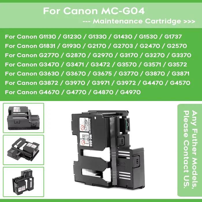 Réservoir d'encre d'entretien pour imprimante Canon MC-G04 pour Canon PIXMA G3170 G3270 G3370 G3470 G3471 G3472 G3570 G3571 G3572 G3630 G3670