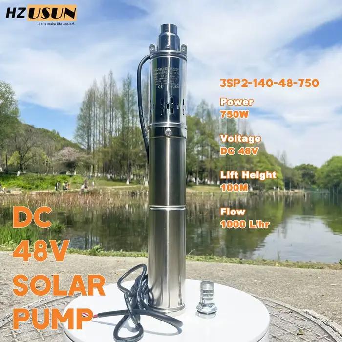 Pompe de puits souterrains Submersible haute pression à énergie solaire de 1 HP avec contrôleur intégré prix petite