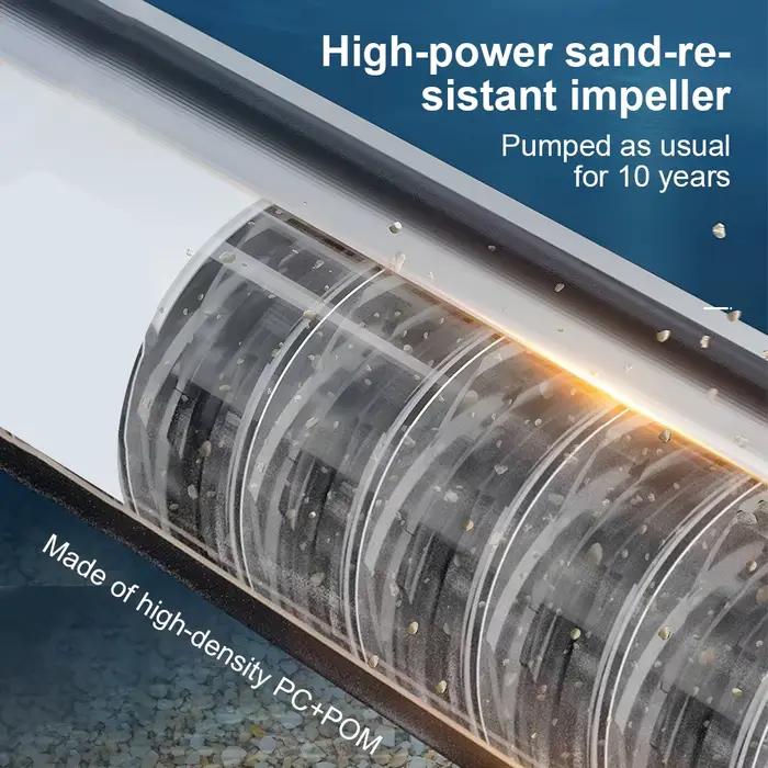 Pompe submersible silencieuse 220V à haute pression et haut débit pour puits profond domestique