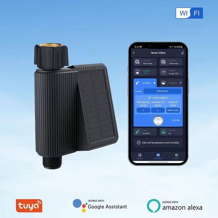 Programmateur d'arrosage intelligent Tuya à énergie solaire