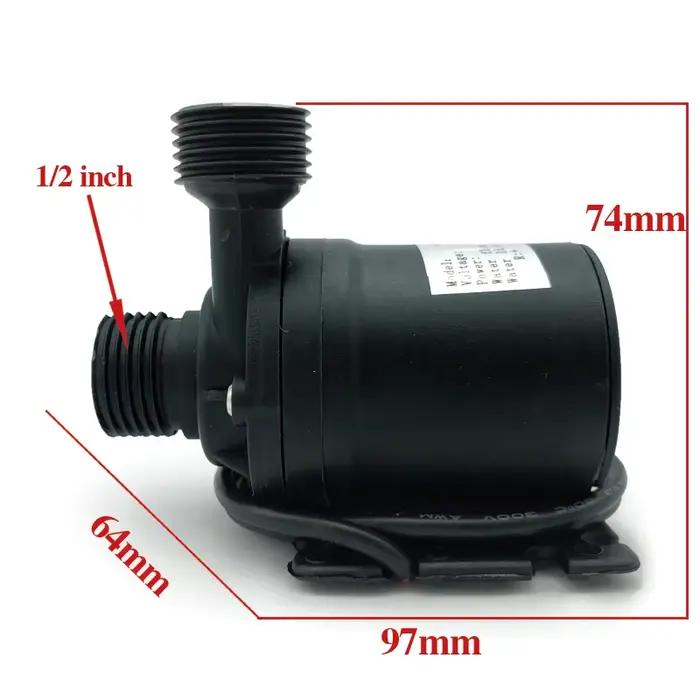 800L/h Mini pompe à eau DC 12V 24V 19W 8000 tr/min 5.5m ascenseur moteur sans brosse