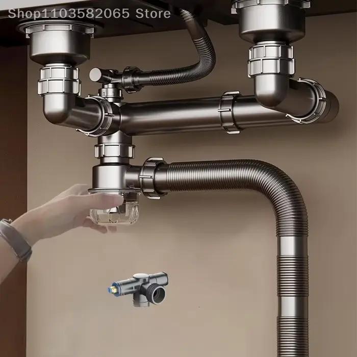 Tuyau de vidange d'évier simple et Double
