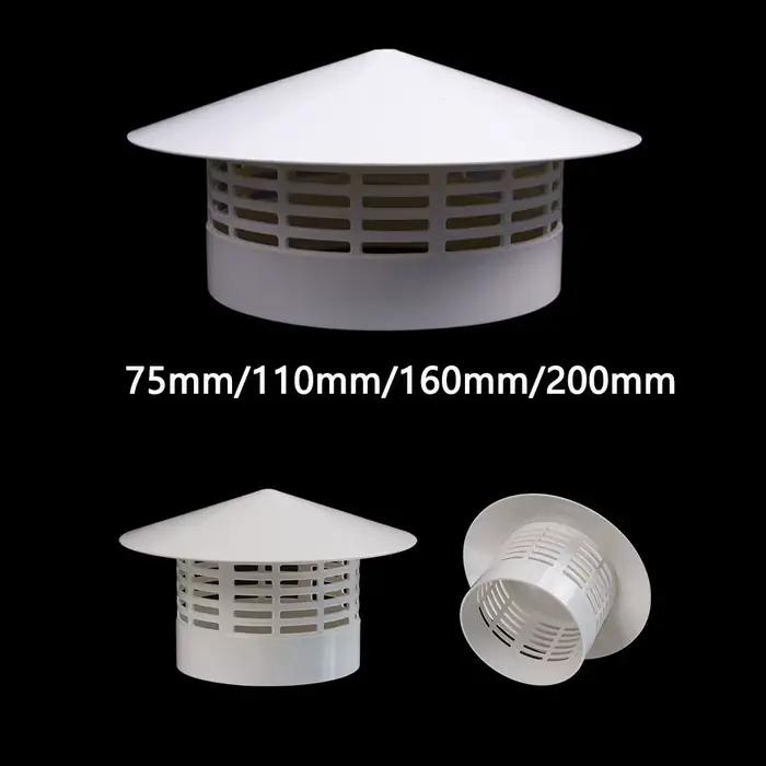 Capot de protection ventilé en PVC pour tuyau d'évacuation 75-200 mm