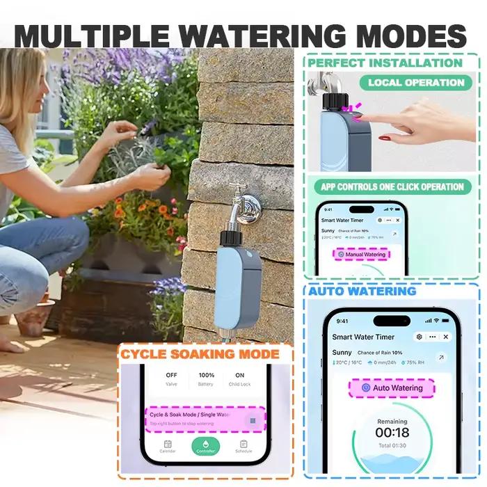 Minuterie d'arrosage de jardin intelligente WIFI